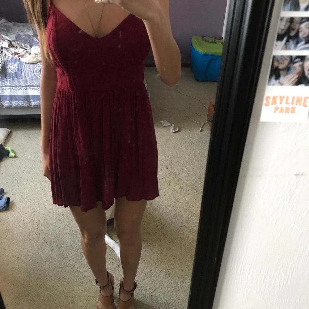 Burgundy dress